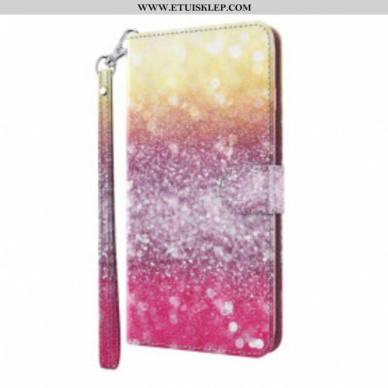 Etui Folio do Samsung Galaxy S21 Ultra 5G Magenta Brokatowy Gradient